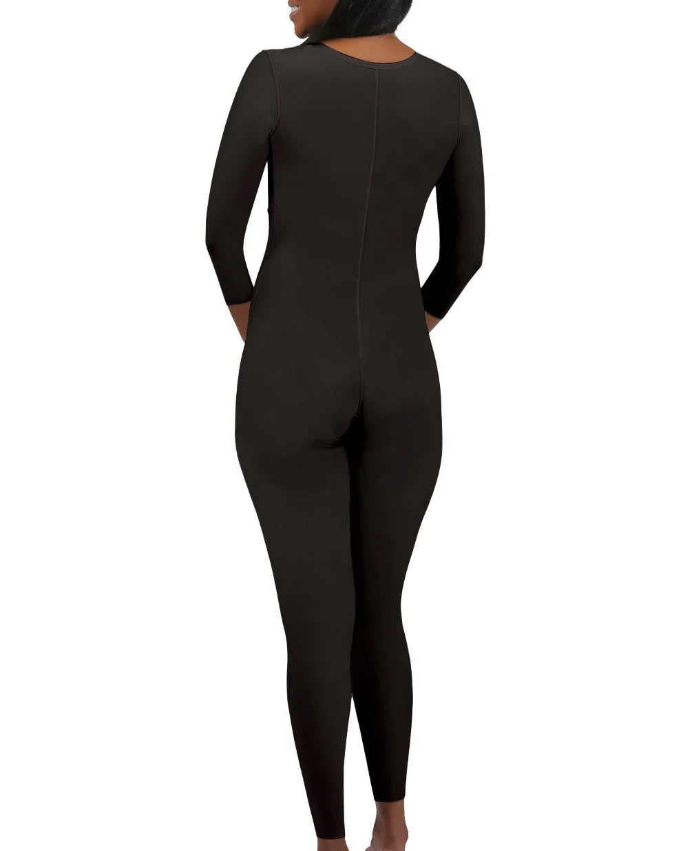 Rear view of the Angelica 1 ankle-length garment, showcasing the high-back design and medical-grade flat-seamed fabric for total body support.