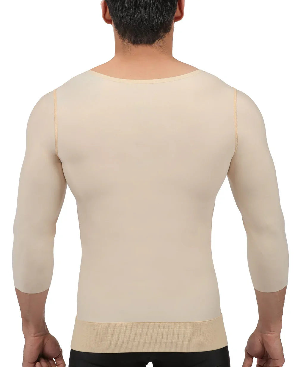 Rear view of the Carmelo 2 compression garment, demonstrating the full-back support and 3-inch elastic waistband for a secure, non-slip fit.