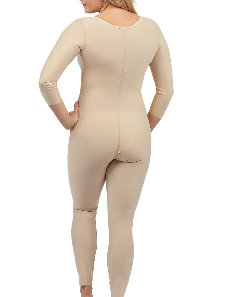 Rear view of the Angelica 2 garment, showcasing the high supportive back and seamless medical-grade fabric that fits discreetly under clothing.