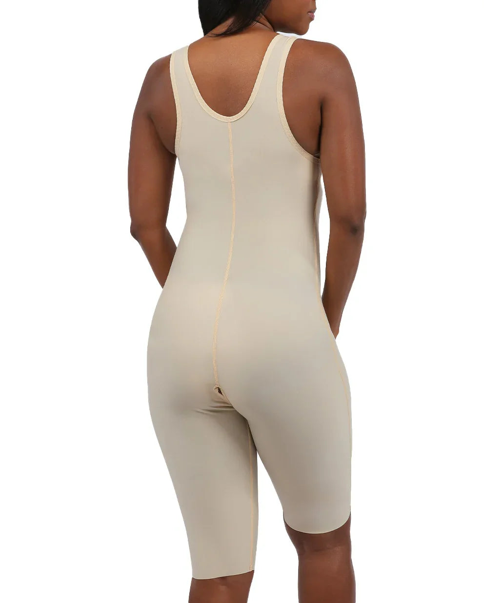 Rear view of the Anna 2 compression garment, highlighting the supportive high back design and seamless medical fabric that fits discreetly under clothing.