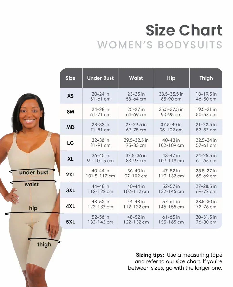 women's bodysuit size chart